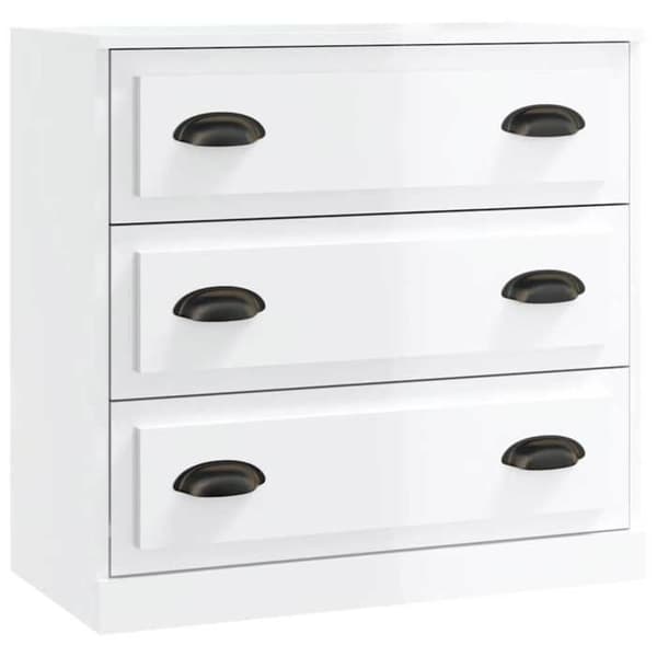 Maison Exclusive - Buffé vit glänsande 70x35,5x67,5 cm ingenjörsträ lysande vit