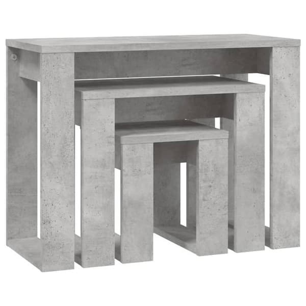Bordplader - MAISON EXCLUSIVE - 3 dele - Beton grå - Ingeniørtræ - Pladsbesparende