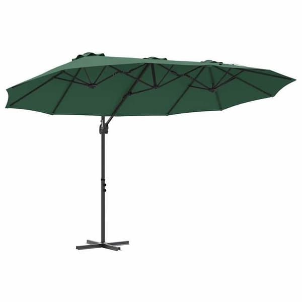 Maison Exclusive - Parasol Grøn 372 x 198 x 243 cm Polyester og Aluminium
