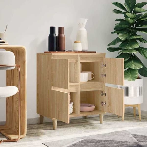Maison Exclusive - Buffé Ek sonoma 60x35x70 cm Ingenjörsträ