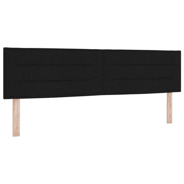 Maison Exclusive - Boxspring seng med madras Sort 180 x 200 cm Stof Svart