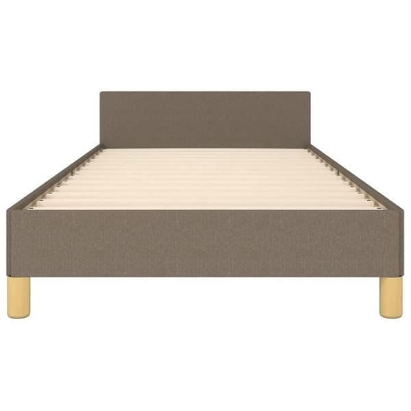 Sengestel - EKSKLUSIV HUS - 90x200 cm - Taupe - Polyesterstof - Justerbar hovedgærde Mol