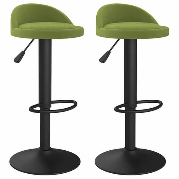 Maison Exclusive - Barstolar set om 2 ljusgrön sammet