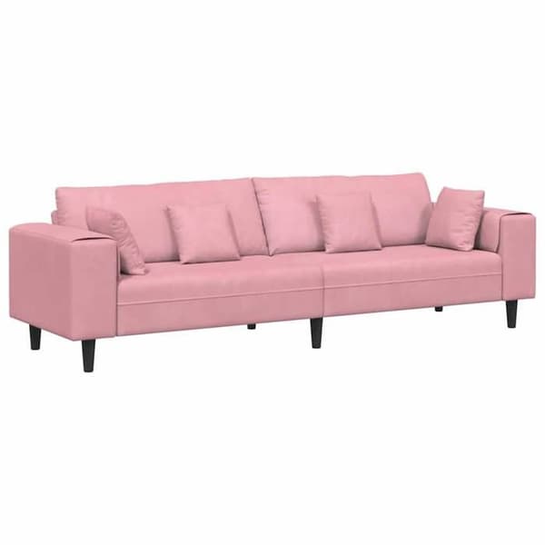 Maison Exclusive - Vaaleanpunainen sohva 250 x 77 x 76 cm sametti Ros