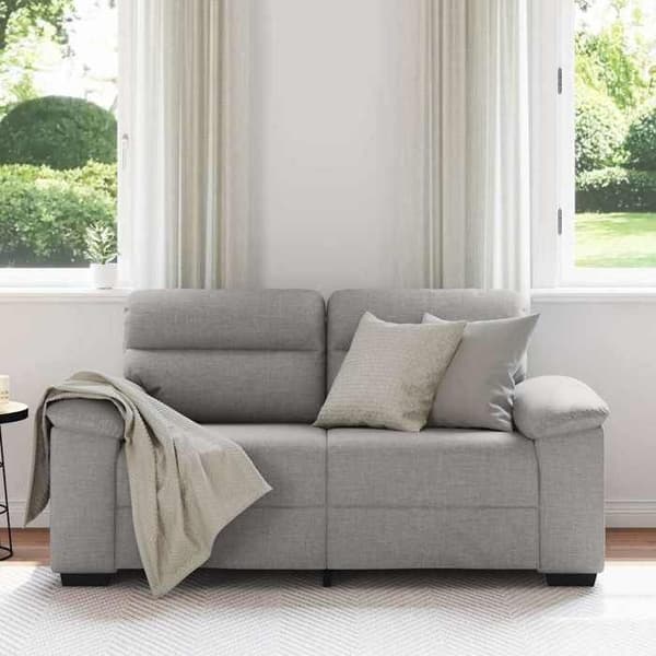 Maison Exclusive - Soffa 2 platser Grå moln 160 x 81 x 84 cm tyg