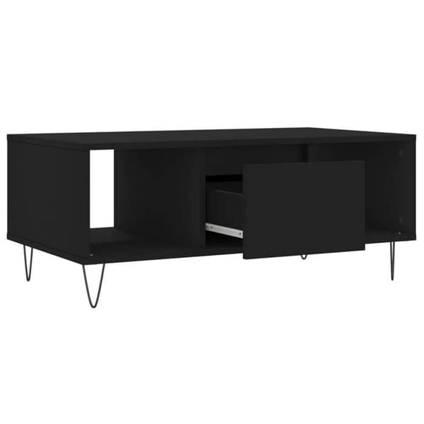 Maison Exclusive - Sort sofabord 90x50x36,5 cm Ingeniørtræ Svart