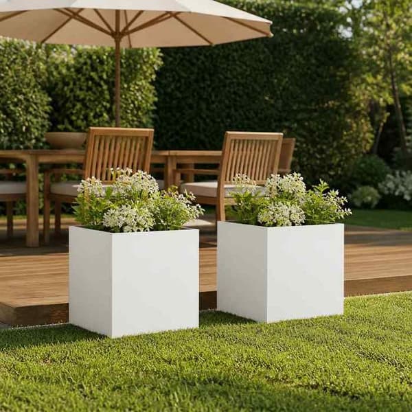 Maison Exclusive - Havekrukke 2 stk Hvid 45 x 45 x 45 cm