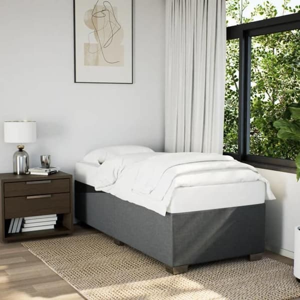Maison Exclusive - Sengebund uden madras grå mørk 100x200 cm stof