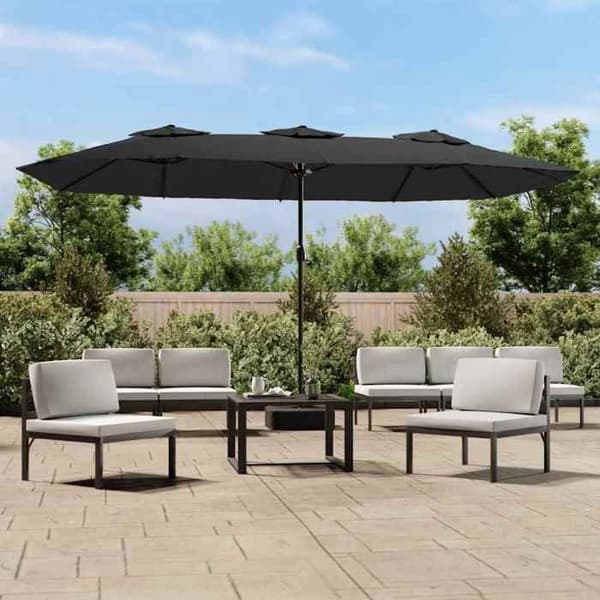 Maison Exclusive - Parasol med dobbelt hoved antracit 449x265 cm