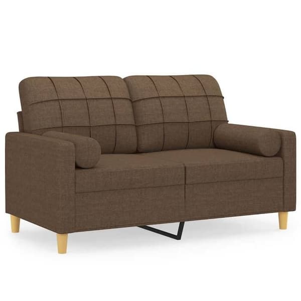Soffa 2 platser - Maison Exclusive - Brun - Polyester tyg - Robust metallram brun