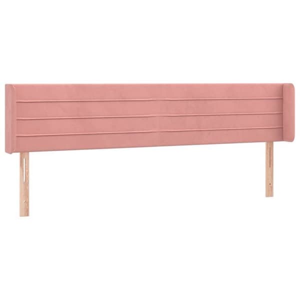 Maison Exclusive - LED-päätyruutu Vaaleanpunainen 203x16x78/88 cm Sametti rosa