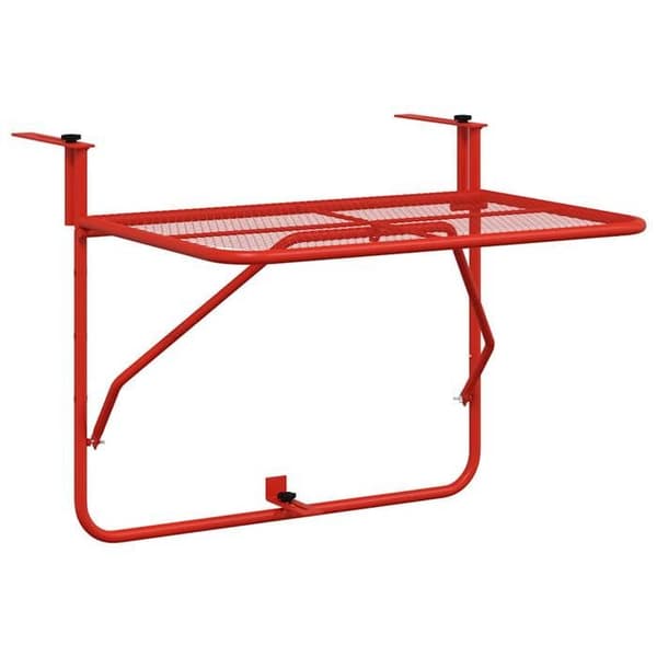 Maison Exclusive - Punainen parvekettable 60x40 cm Teräs Röd