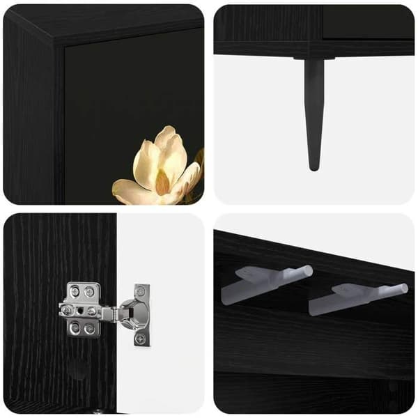 Maison Exclusive - Buffet BREMEN Sort eg 69 x 33 x 76 cm Ingeniørtræ
