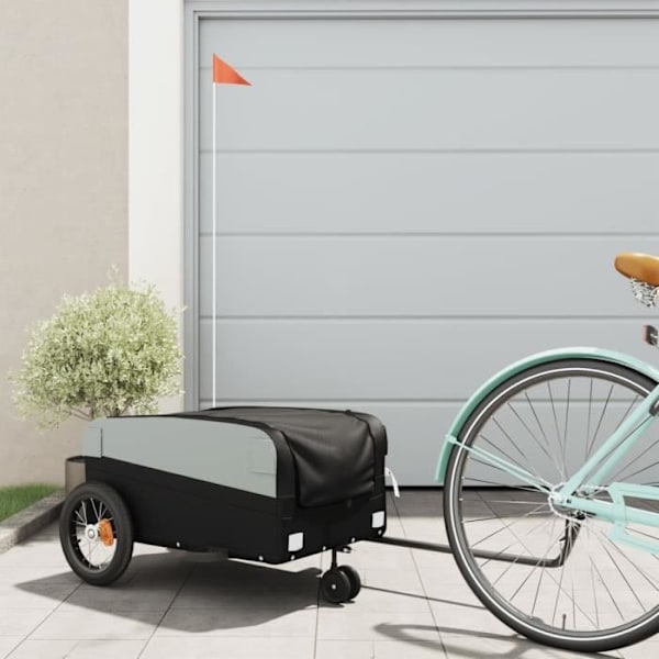 Sort cykeltrailer 30 kg jern53 [cm] - Mærke - Model - Farve(r) - Vægt (Op til) - Dimensioner Svart