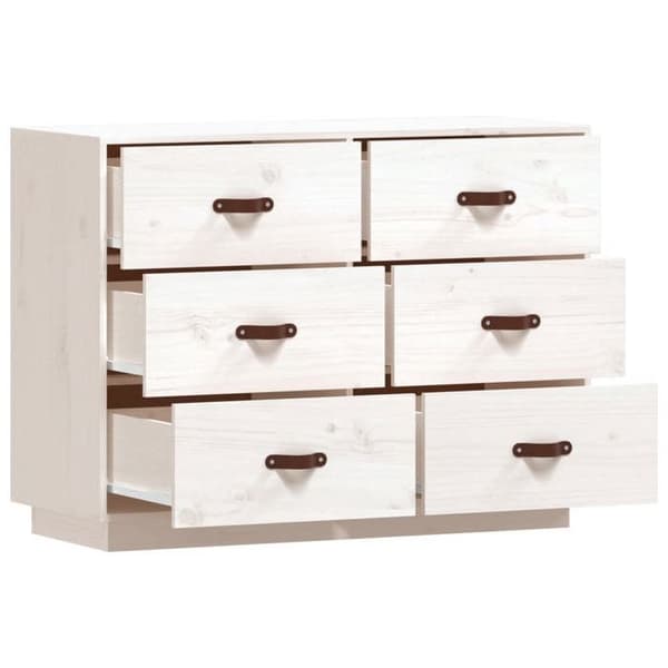 Maison Exclusive - Buffé Vit 100x40x75 cm Massivt furu Vit