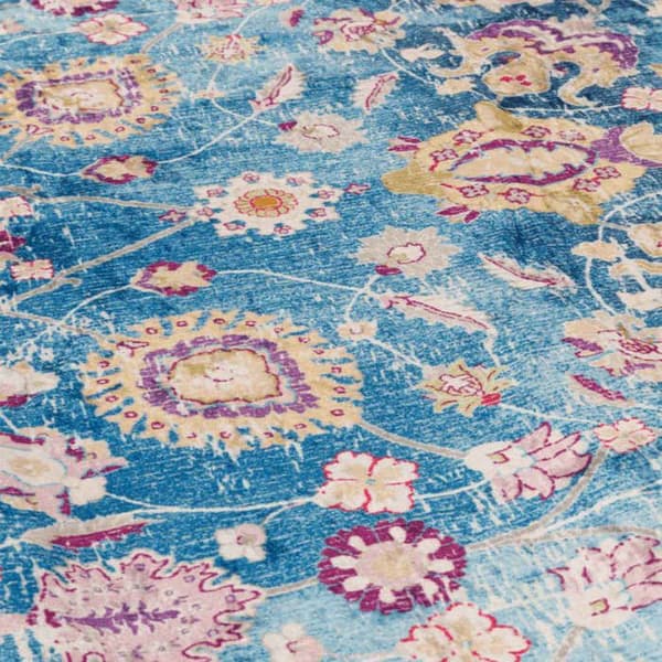 Maison Exclusive - Vaskbar multicolor tæppe Ø 120 cm mångfärgad