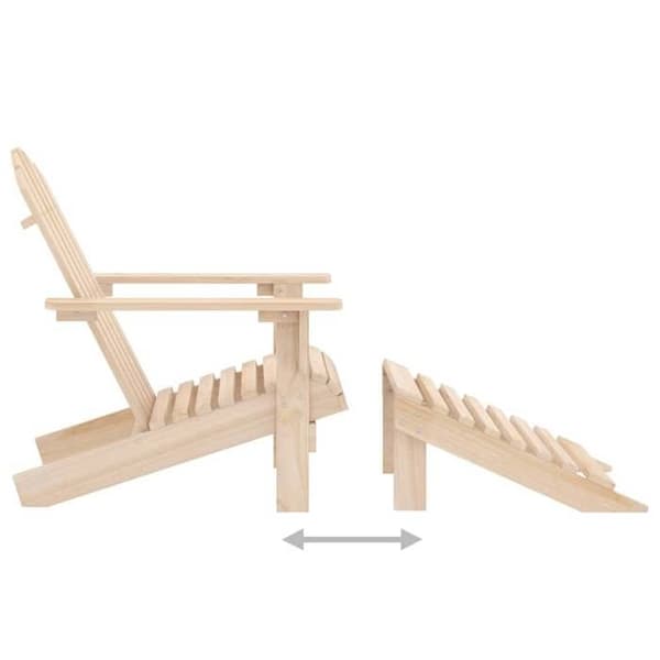 Maison Exclusive - Adirondack trädgårdsstol med fotpall i solid granträ