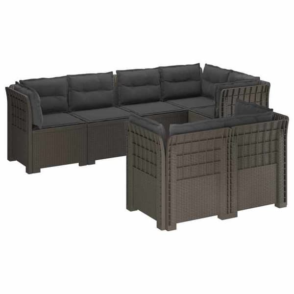 Maison Exclusive - Have Sofa 7 Pladser med Puder Rattan Look PP