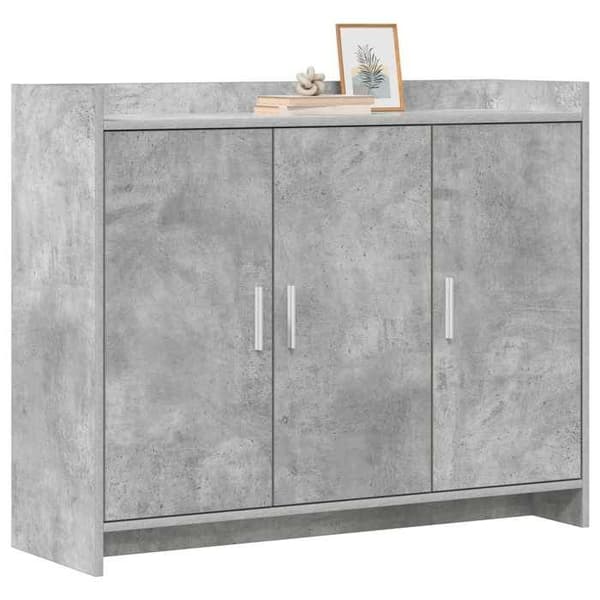 Maison Exclusive - Buffé Grå betong 98,5 x 33 x 80 cm Ingenjörsträ