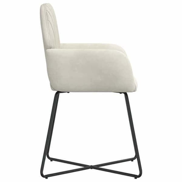 Maison Exclusive - Matstolar 4 st Sammet Kräm 55 x 50 x 84 cm
