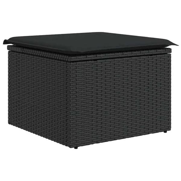 Maison Exclusive - Trädgårdsmöbler 8 delar med svarta kuddar i flätad resin