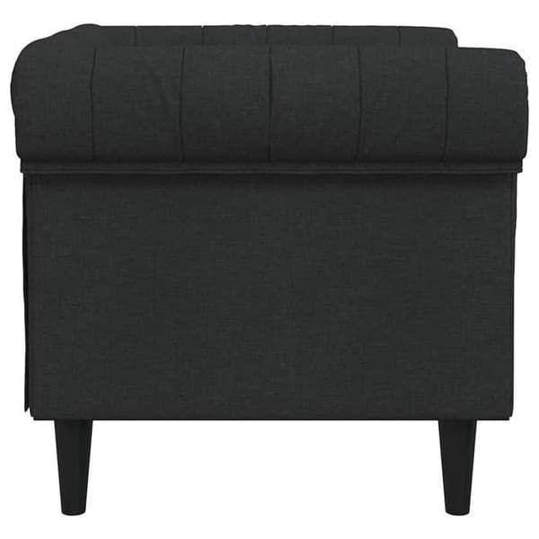 Maison Exclusive - Musta Chesterfield-tuoli kankaasta