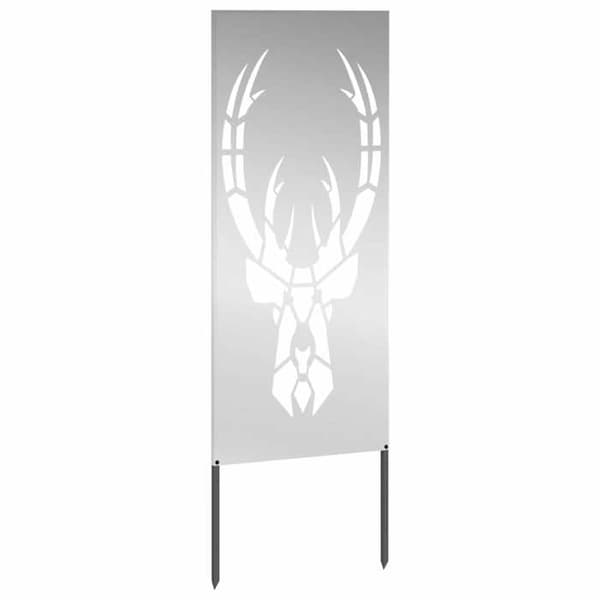 Sekretessskärm - EXKLUSIV HEM - Rektangulär - 50 x 140 cm - Stål med matt finish - Silverfärgad Silver
