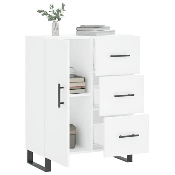 Maison Exclusive - Vit buffé 69,5x34x90 cm ingenjörsträ