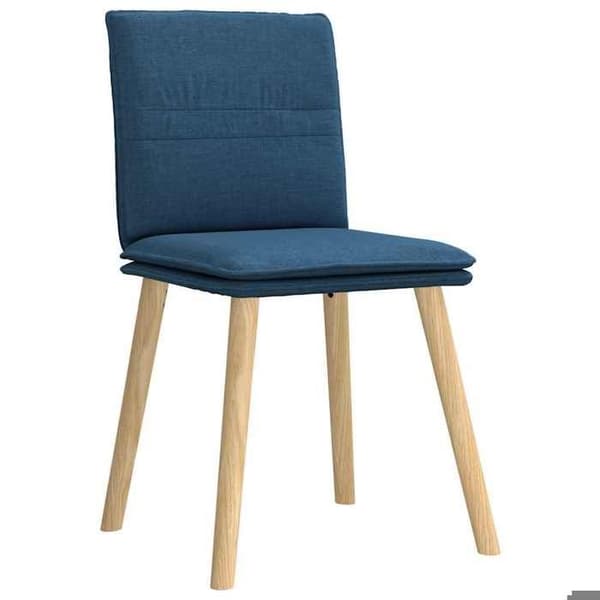 Maison Exclusive - 4 sinisen kankaan ruokapöydän tuolin setti Blå