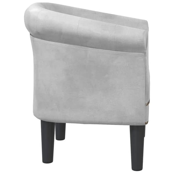 Maison Exclusive - Silverfärgad fåtölj i konstläder Silver