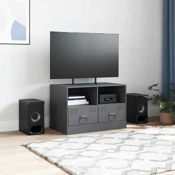 Maison Exclusive - TV-möbel antracit 67x39x44 cm stål