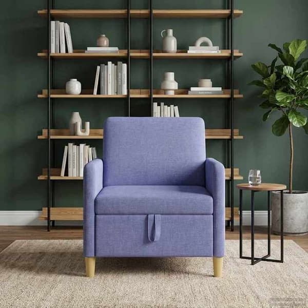 Maison Exclusive - Sofa med opbevaring Blå denim 72 x 78 x 87 cm Polyester