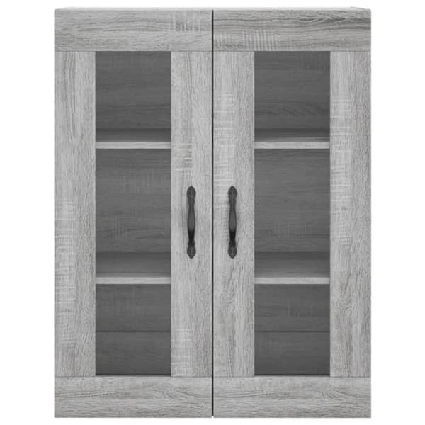 Maison Exclusive - Buffé hög Sonoma grå 69,5x34x180 cm Ingenjörsträ