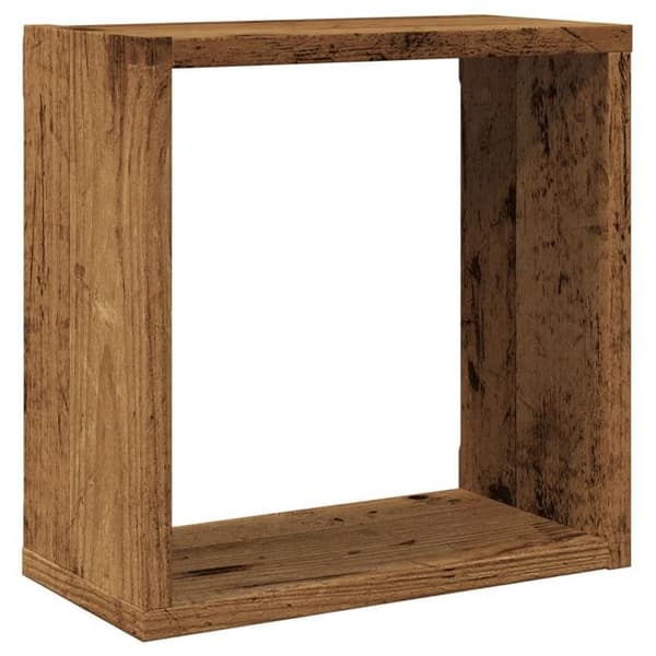 Maison Exclusive - Vægmonterede kubereoler 4 stk gammel træ 30x15x30 cm