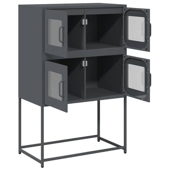 Maison Exclusive - Buffé hög antracit 68x39x107 cm stål