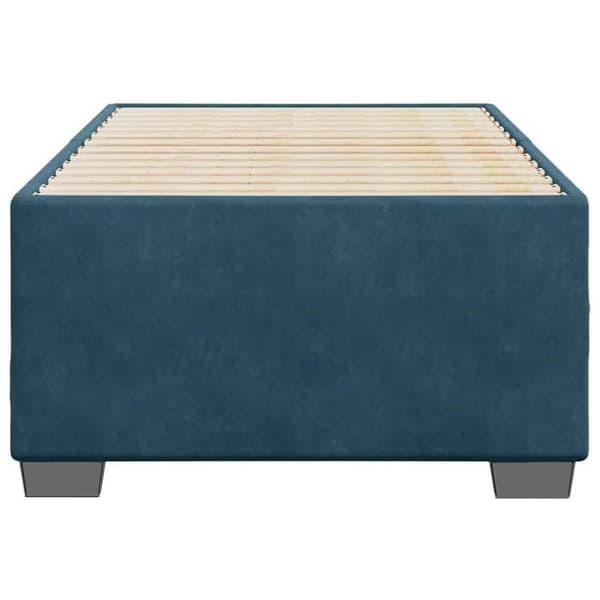 Maison Exclusive - Sängram utan madrass blå 100x200 cm sammet