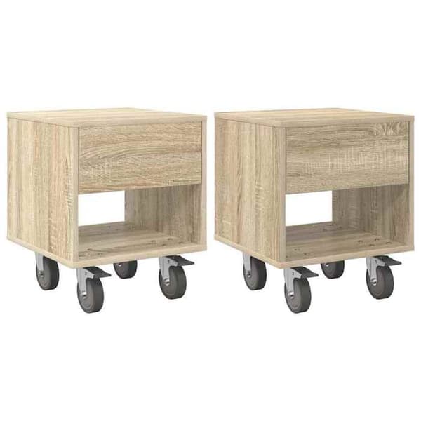 Natskab - EKSKLUSIV HUS - Rektangulær - Sonoma Eg - 40,5 x 40 x 48 cm - Sæt med 2 stk. Sonoma ek