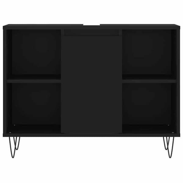 Maison Exclusive - Badeværelsesskab sort 80x33x60 cm ingeniørtræ