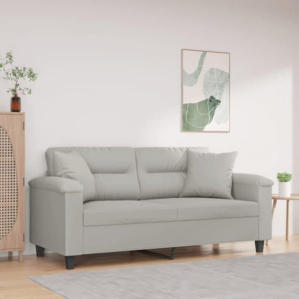 Maison Exclusive - 2-personers sofa med lysegrå puder 140 cm