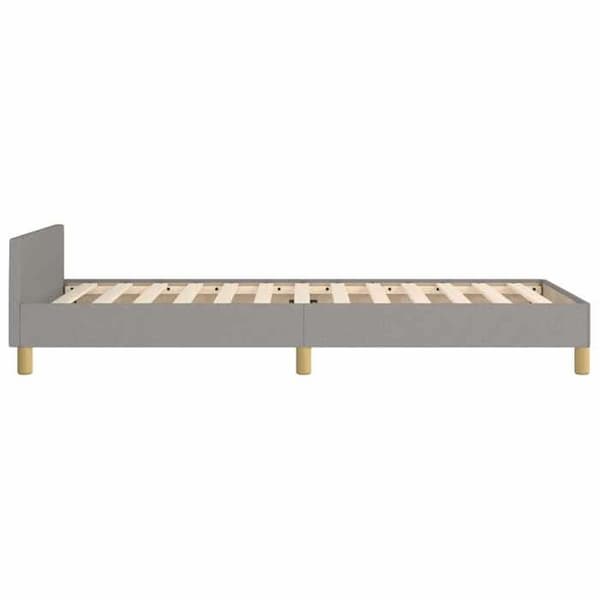 Sengestel - EKSKLUSIV HUS - 80x200 cm - Lys grå - Polyesterstof - Lamelseng Ljusgrått