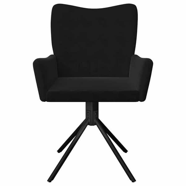 Maison Exclusive - Spisebordsstole med drejefunktion sæt af 2 Sort Velour Svart