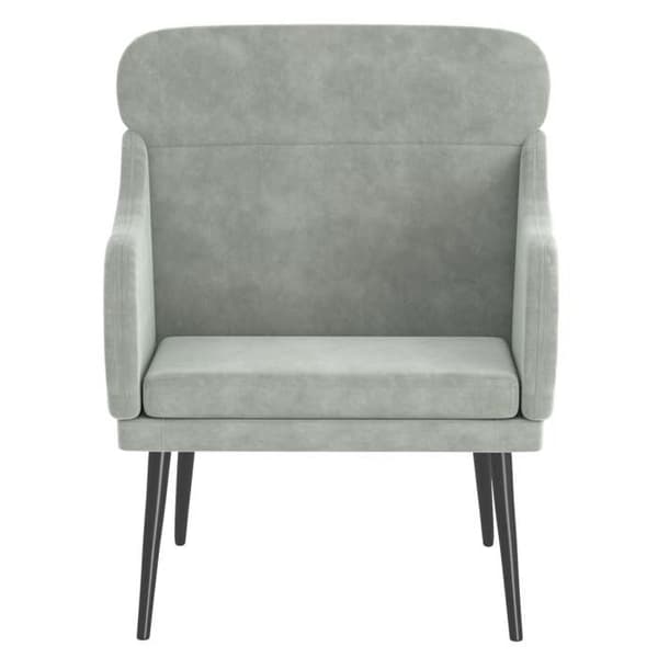 Maison Exclusive - Ljusgrå Fåtölj 63x76x80 cm Sammet
