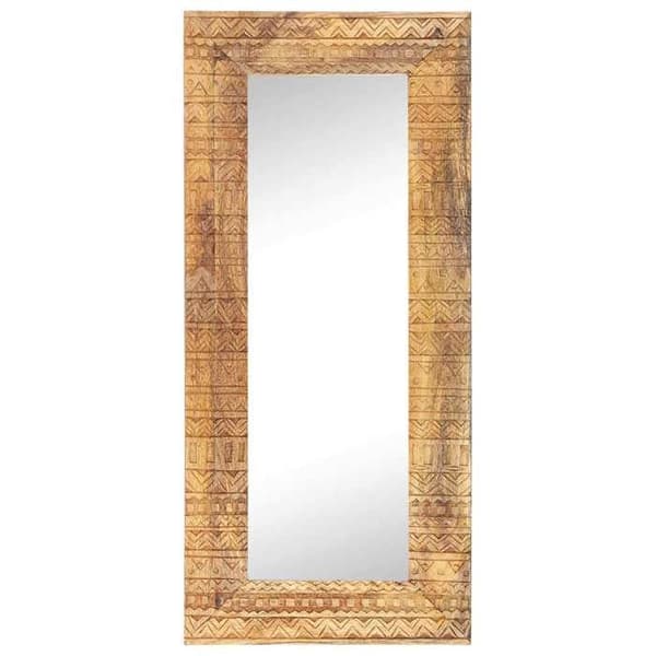 Maison Exclusive - Handgjord spegel 110x50x2,5 cm i solid mangoträ