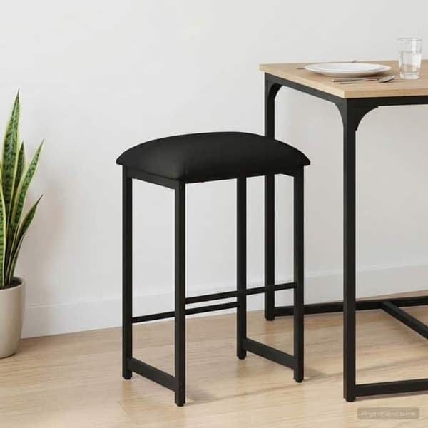 Maison Exclusive - Barstol Sort 40 x 32 x 74 cm Ingeniørtræ Svart
