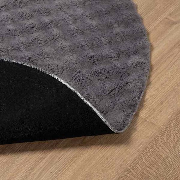 Maison Exclusive - Rund yta Matta SIROLO Antracit Ø 120 CM Polyester
