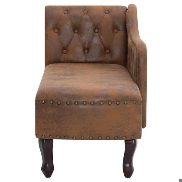 Maison Exclusive - Brun simili-læder chaiselong