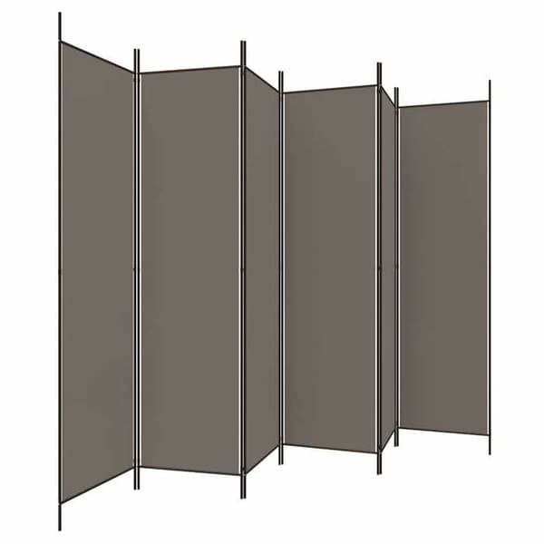 Maison Exclusive - Skillevæg 6 paneler Antracit 300x220 cm Stof antracit