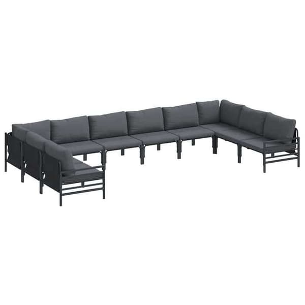 Maison Exclusive - 10 osan musta terassikalustesetti