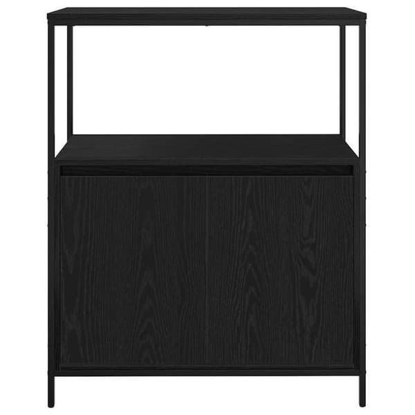 Maison Exclusive - Badeværelsesmøbel med hylder i sort eg 76,5x35x95 cm
