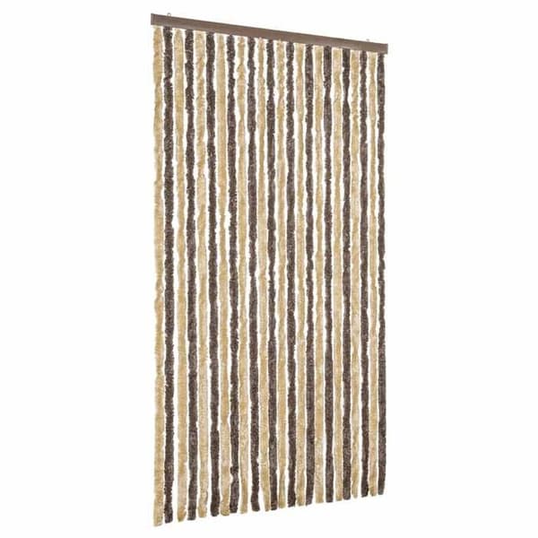 Maison Exclusive - Mørkebrun og beige fluenet 100x220 cm chenille